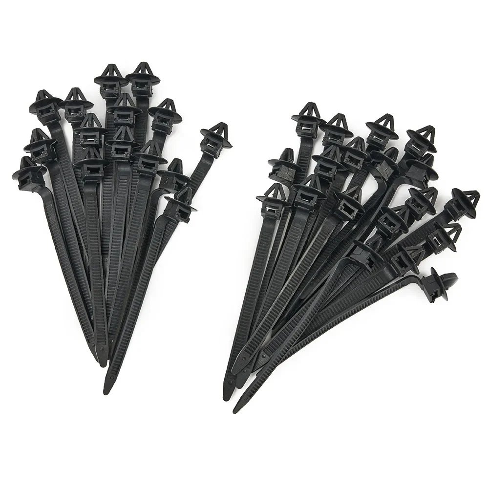 50pcs Wire Harness Fastener Cable Clamp Clips Cable Ties Management Car Wire Organizers For Car Hose Fastening Zip Strap