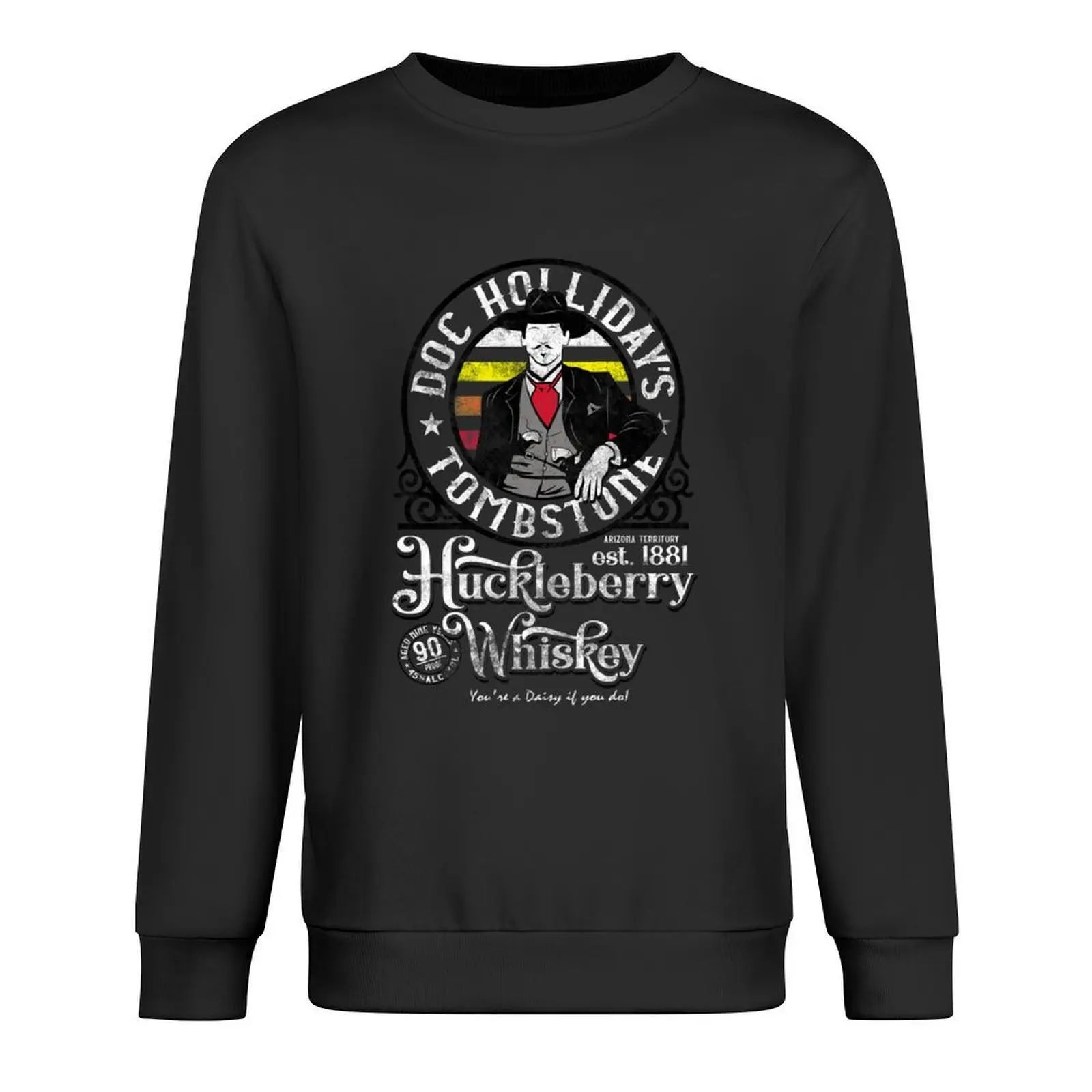 Doc Holliday's Huckleberry Whisky، Tombstone AZ Pulover ملابس رجالية على الطراز الياباني معطف رجالي