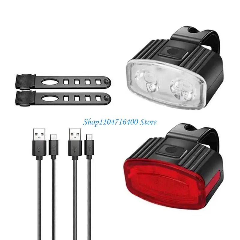 y1gd High Intensity Bike Lights Set Versatile LED Bike Light Set Simple Mounting