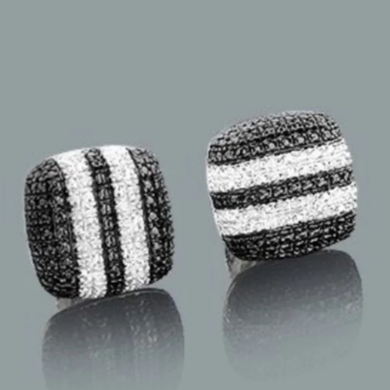 Fashion Dazzle Synthetic Zirconia Stripe Design Stud Earrings Women Men's Minimalism Style Banquet Anniversary Jewelry Accessory