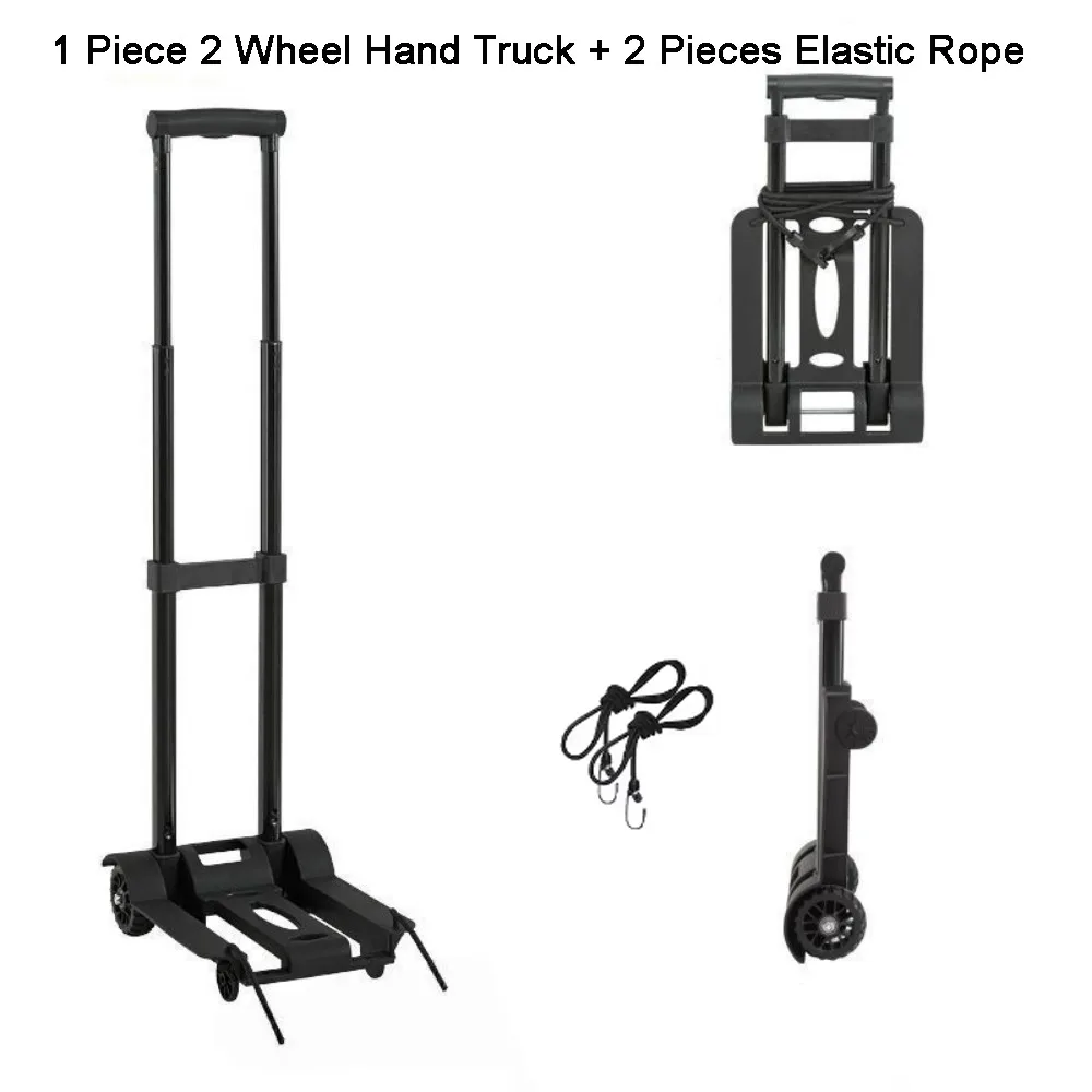 

Practical 2/4 Wheel Folding Hand Truck Retractable Labor-Saving Luggage Cart Strong Load-Bearing Movable Trolley Truck Moving