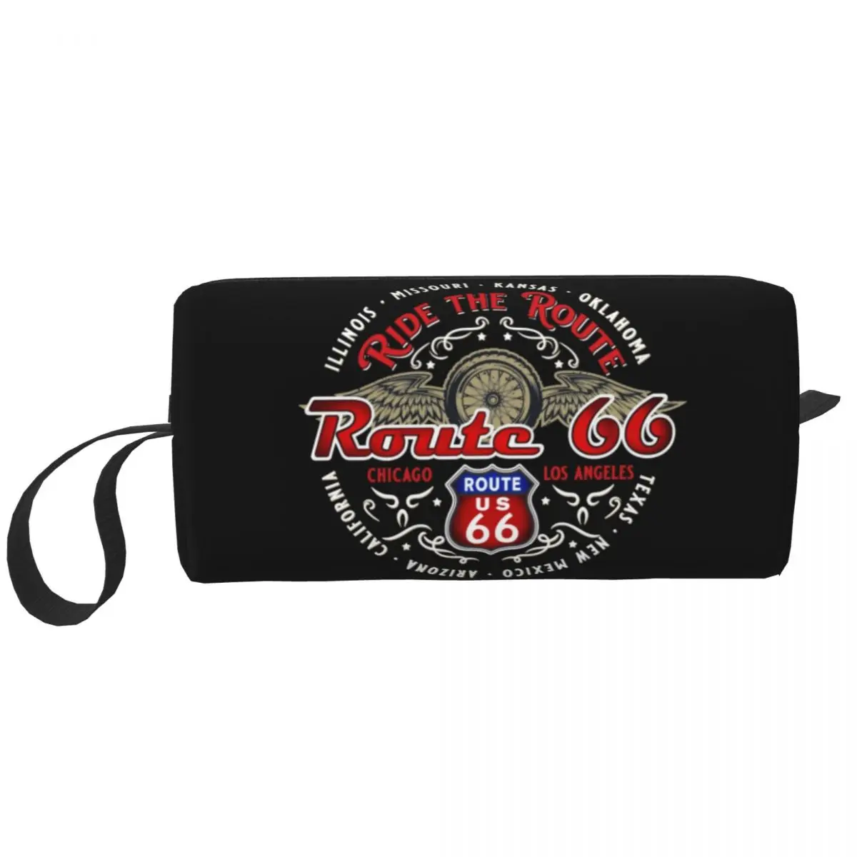 

Read The Route 66 Motorcyle Bikers Travel Toiletry Bag for Women USA Highways Cosmetic Makeup Organizer Beauty Storage Dopp Kit