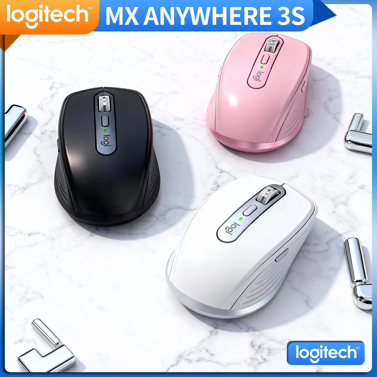 

Logitech Master Series MX Anywhere 3S Bluetooth Беспроводная бесшумная мышь Мягкий звук Офисный женский планшет