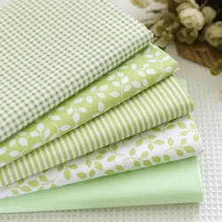 5 pz 40cm x 50cm verde stile floreale panno per cucire tessuto Patchwork per fatti a mano fai da te Quilting cucito accessori artigianali