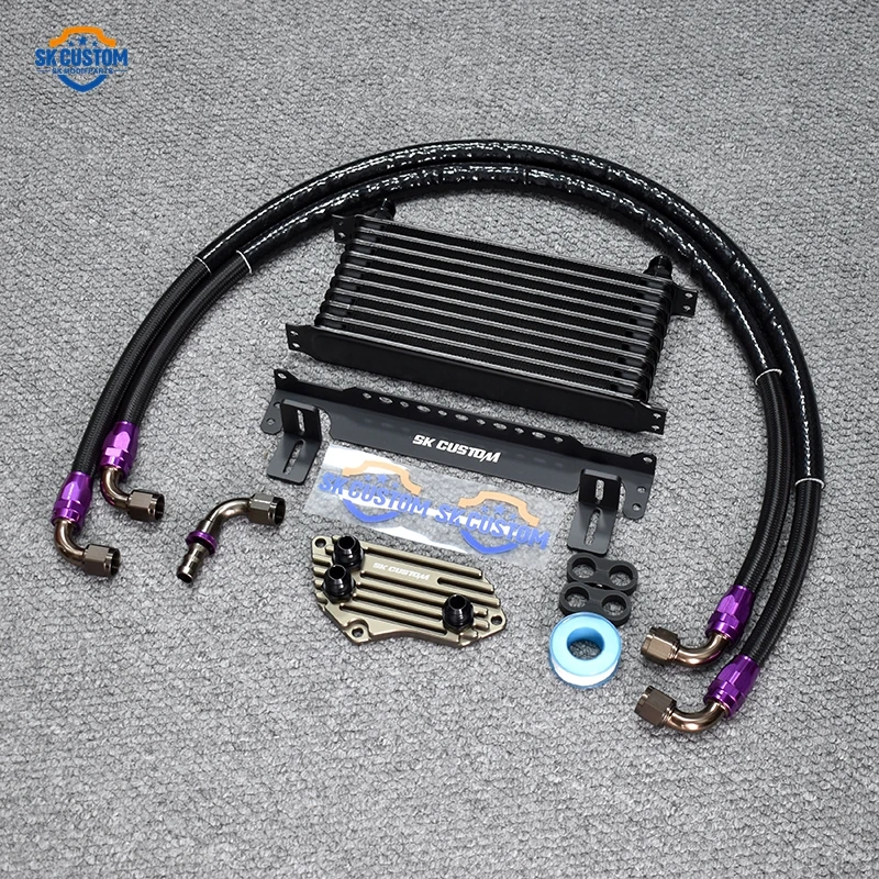 For BMW 3 Series F10 F20 F30 E90 10 Row Aluminum N20 N26 N51 N52 N53 Engine Oil Coolant Kit Coolant Radiator Kit