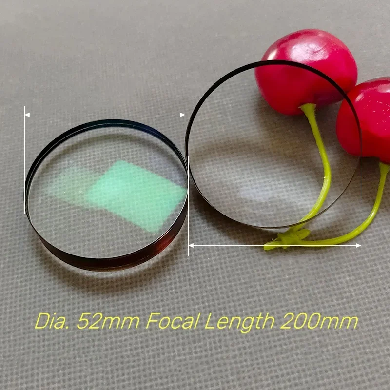 1 lentille doubletée cémentée de 52 mm de diamètre, achromatique ED, biconvexe, pour objectif de jumelles, DIY, longueur focale 200 mm 500 mm