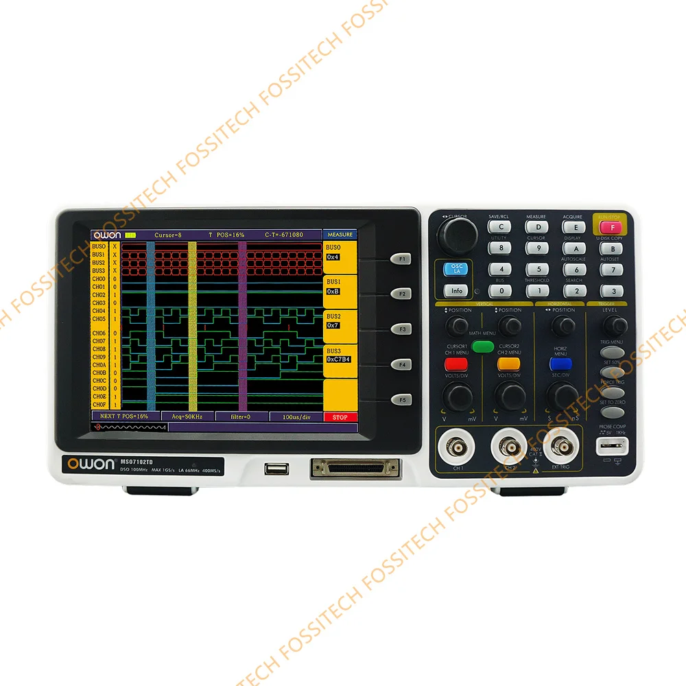 2 kanaal 60MHz-200MHz 1GS-2GS/s 8 "TFT LCD digitale opslag Oscilloscoop + Logic Analyzer MSO7062TD MSO7102TD MSO 8102T MSO 8202T