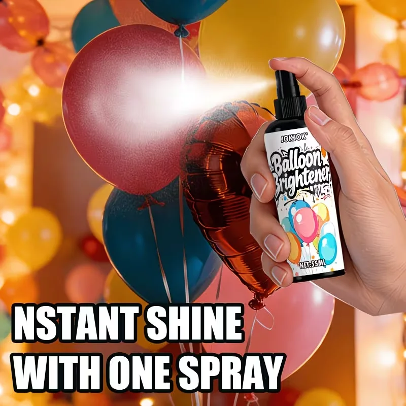 JokJok Party Balloon Brightening Spray, Lights up with One Spray, Keeps Balloons Shiny for a Long Time, Suitable for Birthdays |