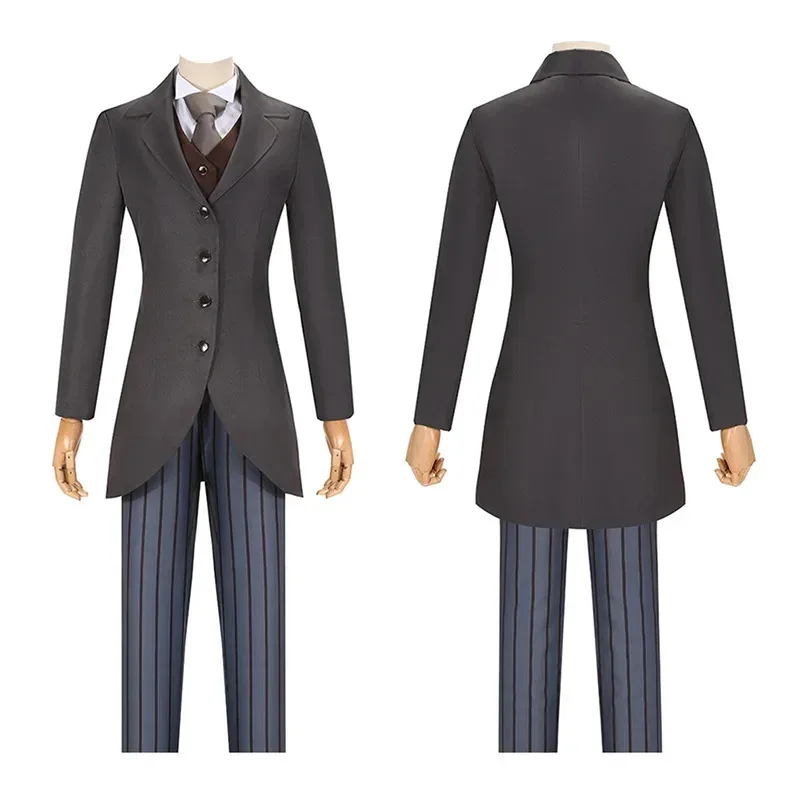 NewMovie Tim Burton disfraz de novia cadáver Victor Van Dort Cosplay hombres uniforme fantasma traje abrigo camisa chaleco pantalones corbata Halloween YC5