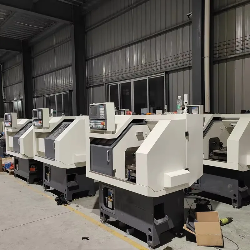 High Precision New GSK Or SYNTEC System Light Duty Flat Bed CNC Lathe With Disk Brake Device/Bar Feeder/Follow Rest