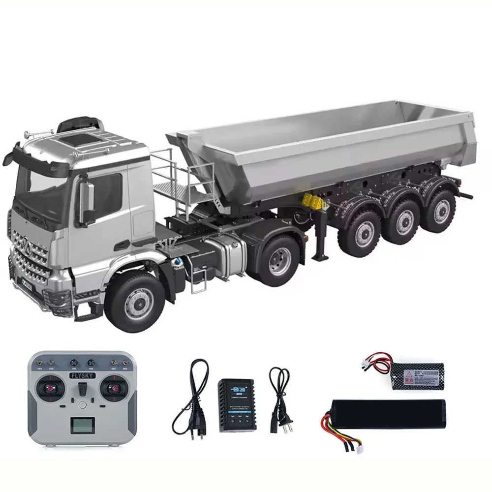 EU-Lagerbestand Kabolite 5801/14 4x4 RC Traktor-LKW 3-Achsen Elektrischer Kippanhänger RTR Baufahrzeug-Modellauto