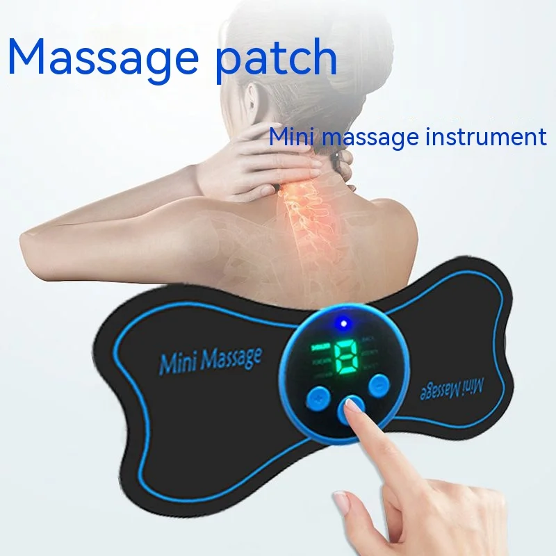 Portable Mini Electric Neck Massager Cervical Massage Stimulator Pain Relief Health Care Relieve Fatigue Intelligent Massage Pat