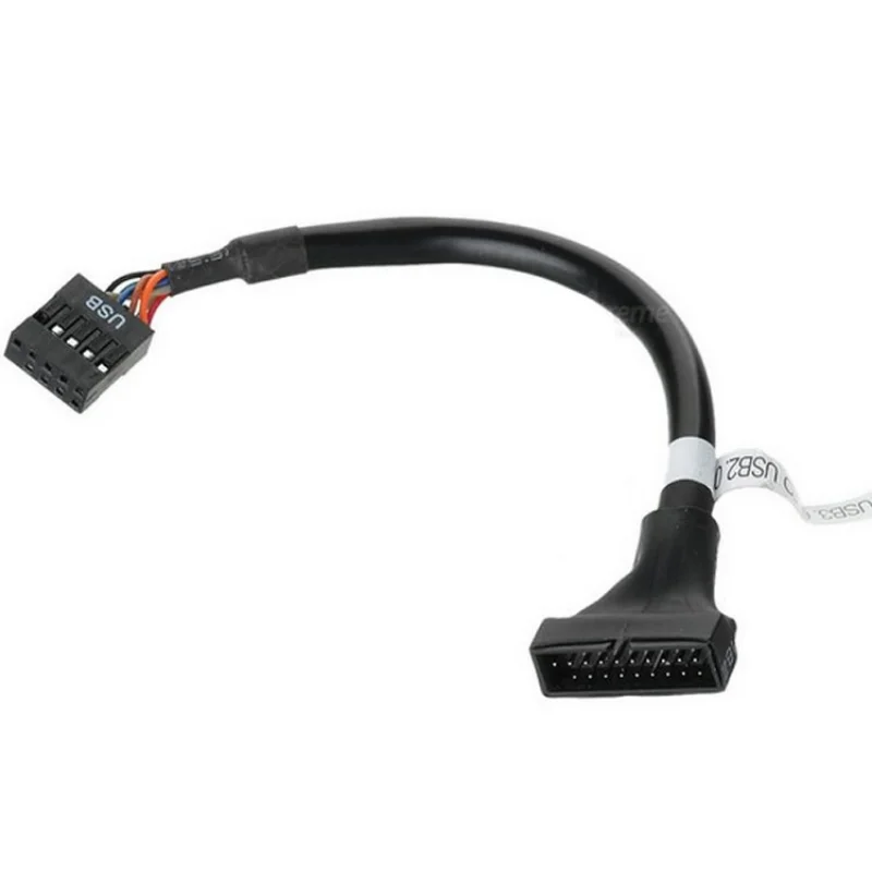 Cable adaptador de cabezal de placa base, 1 piezas, 20 pines, USB 100% hembra a 9 pines USB 3,0 macho, 2,0