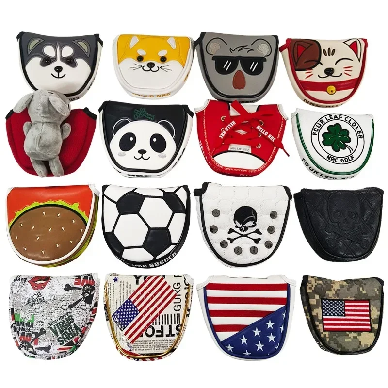 

Multi-style Golf Putter Cover Cartoon Golf Club Head Cover Golf Putter Cover Magnetic Unisex Multi-style Multi-colo