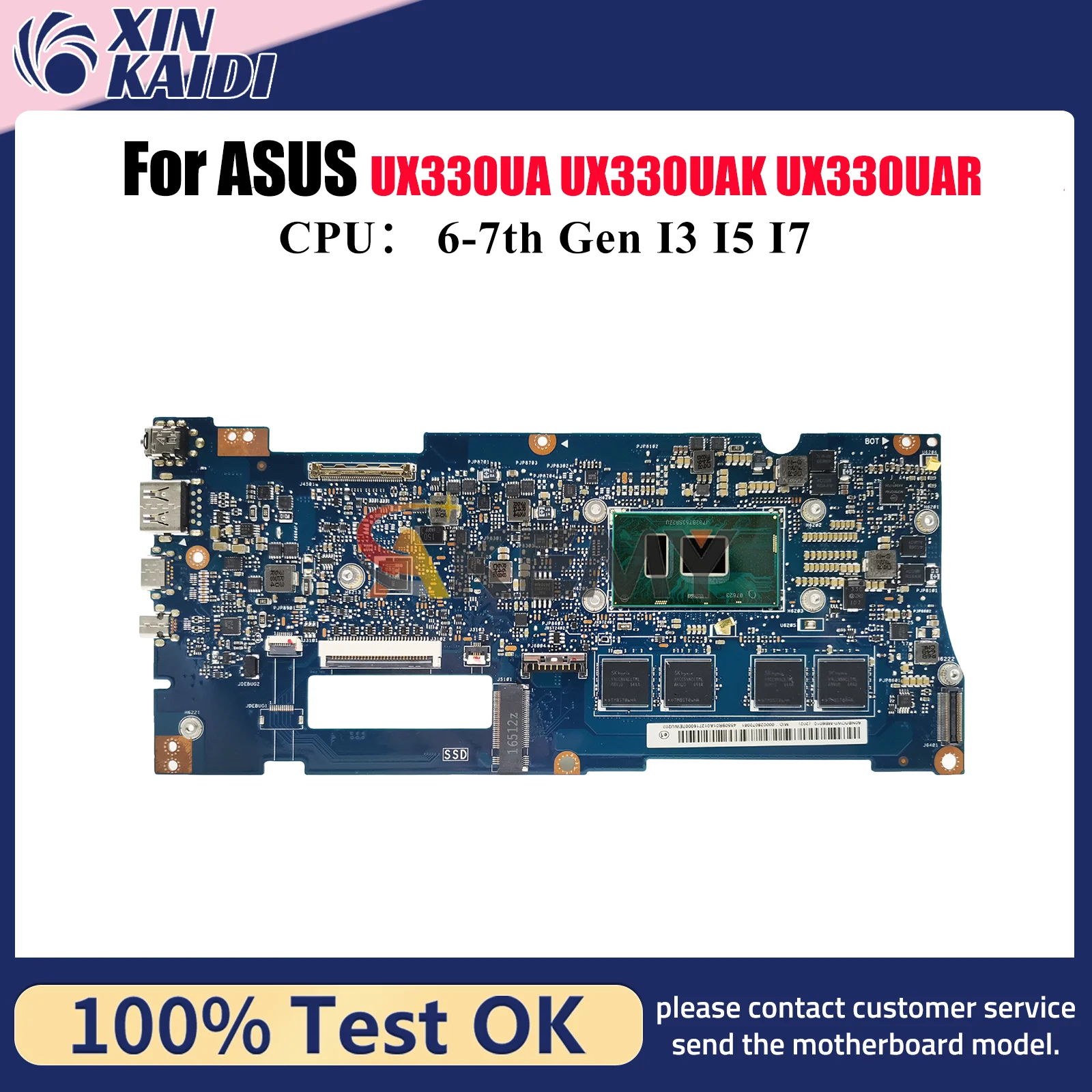 

UX330UA Laptop Motherboard For ASUS ZenBook UX330UAK UX330UAR UX330UA U3000U UX330U Mainboard W/ I3 I5 I7 CPU tests OK fast ship