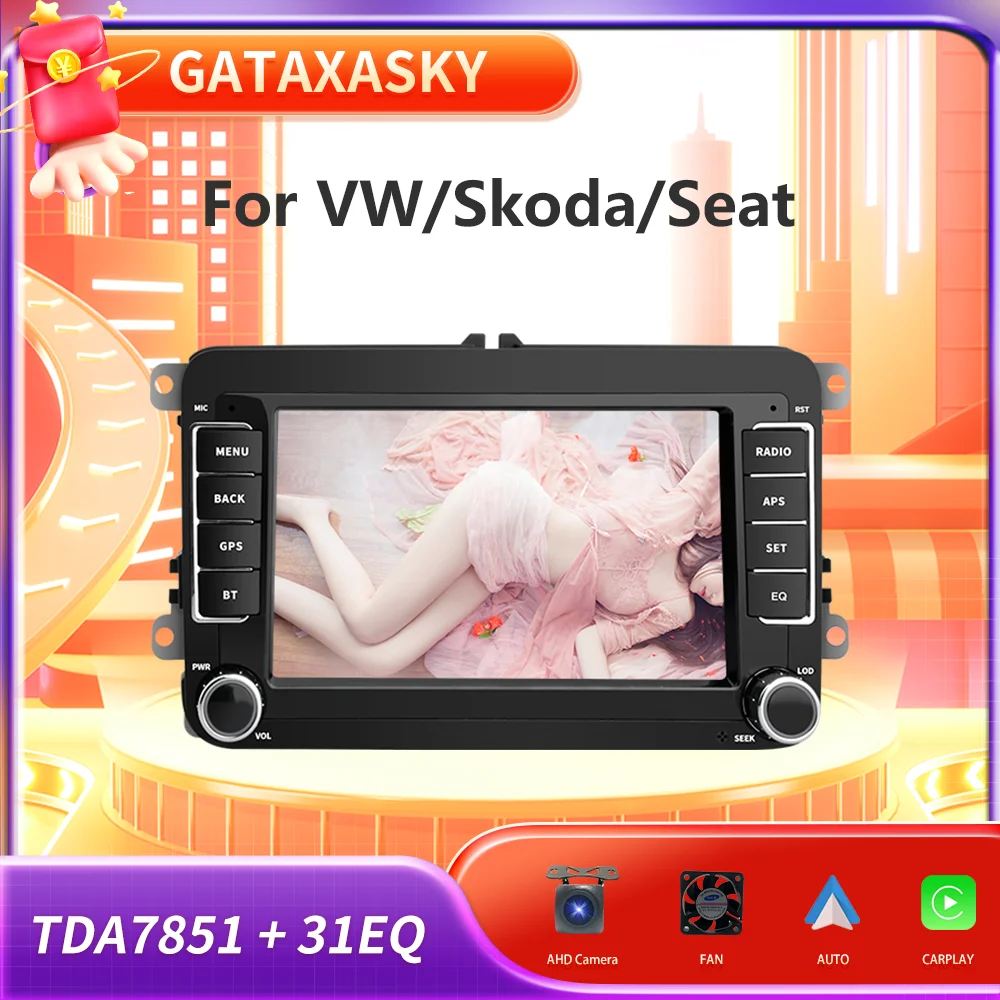 

GATAXASKY 7" Car Android Radio multimedia player For VW Volkswagen Passat B7 B6 Golf Touran Polo Tiguan Jetta 2 din Carplay GPS