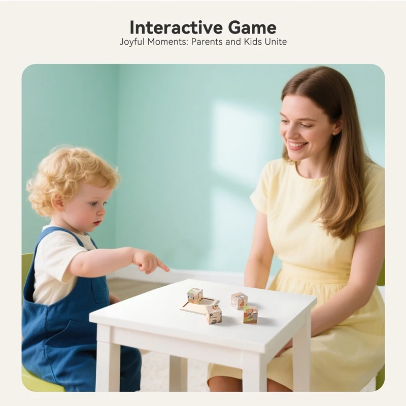 Blocs en bois pour bébé, jouet pour enfants, Cube à Six côtés, puzzle, jeu de la circulation animale, jouet éducatif d'apprentissage précoce, cadeau pour enfant