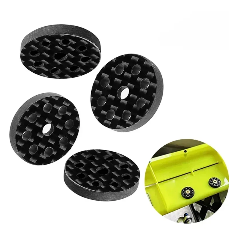 2pcs Carbon Fiber Tail Wing M3 Screw Washer for 1/8 1/10 RC Off Road Buggy Truck Racing Car Upgrade Parts Accessories