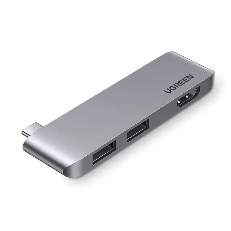 UGREEN 3 in 1Hub USB Type C to 4K-HDMI 2 USB 3.0 Port Adapter Dock Station for MacBook