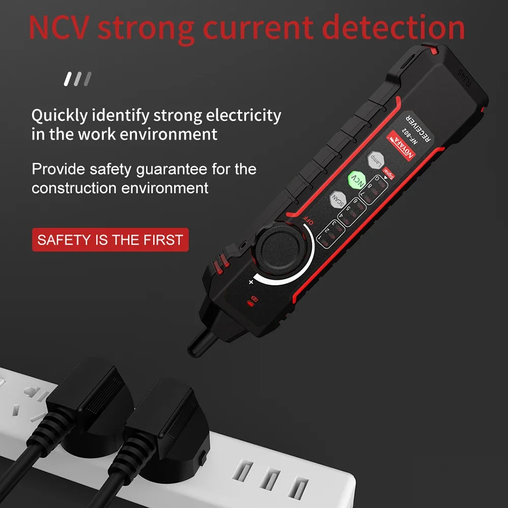 Noyafa NF-802 High Quality Line Finder Wire Locator RJ11 RJ45 Cat5 Cat6 High Low Voltage Cable Tester LAN Network Cable Tester