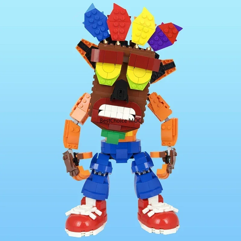 Bloques de construcción crashados de pelo puntiagudo, figura de Animal creativa, Kit de ladrillos, juguetes de construcción, regalo para fanáticos