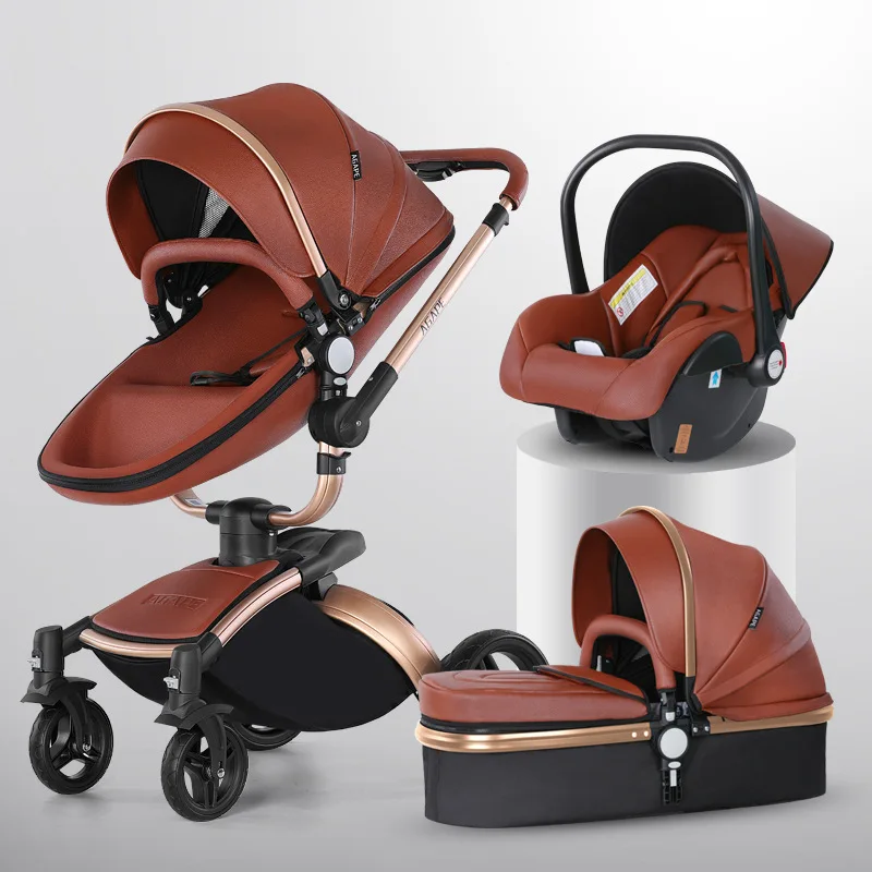 New Model Baby Walking Trolley Toy Luxury Baby Stroller Lightweight Foldable Leather Baby Strollers Turkey