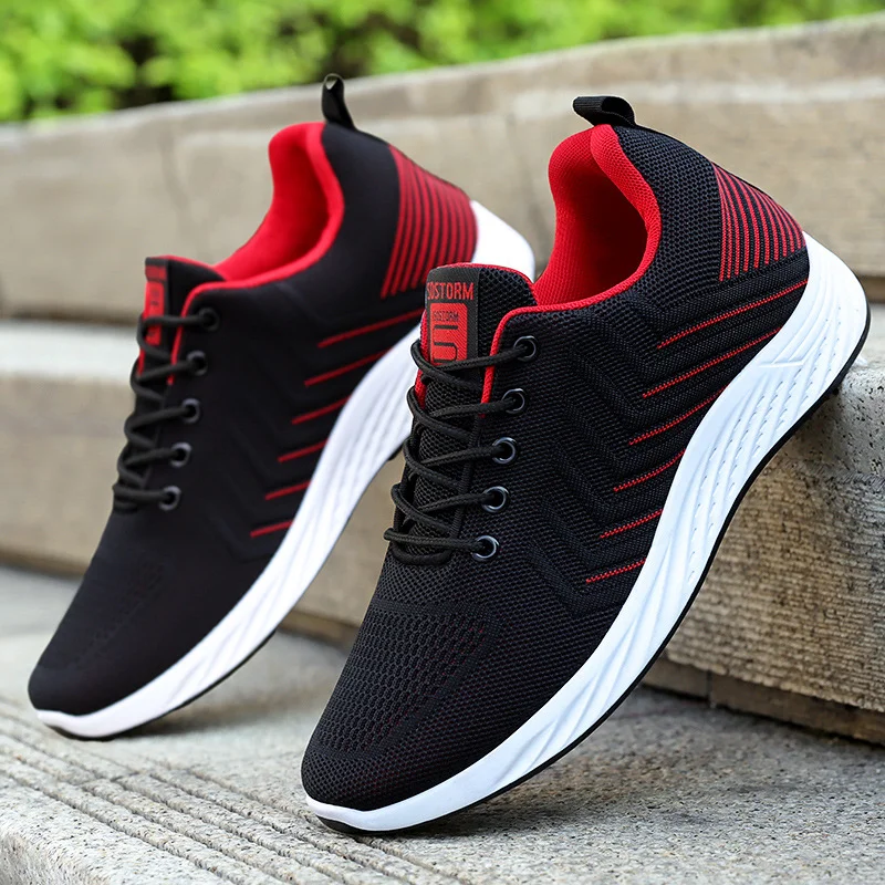 Men Women Knit Sneakers Breathable Athletic Running Walking Gym Shoes Men's Casual Flats Outdoor Weight Sports Mesh Light Woven