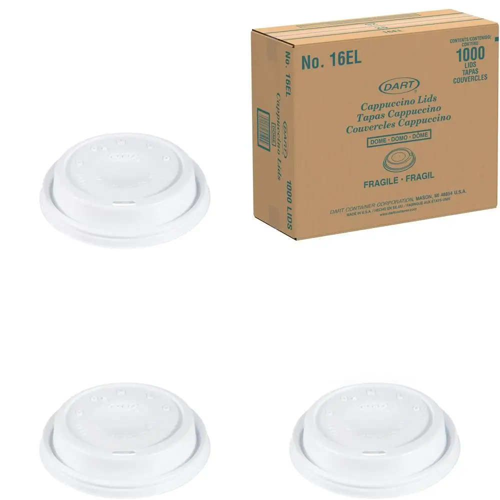 

White Plastic Lid for 16oz Puccino or Hot/Cold Foam Cup