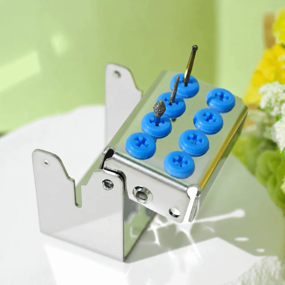 Stainless Steel Dental Burs Holder 135℃ Autoclavable 8/12/30 Holes Endo File Disinfection Box Lab Tools Sterilizable