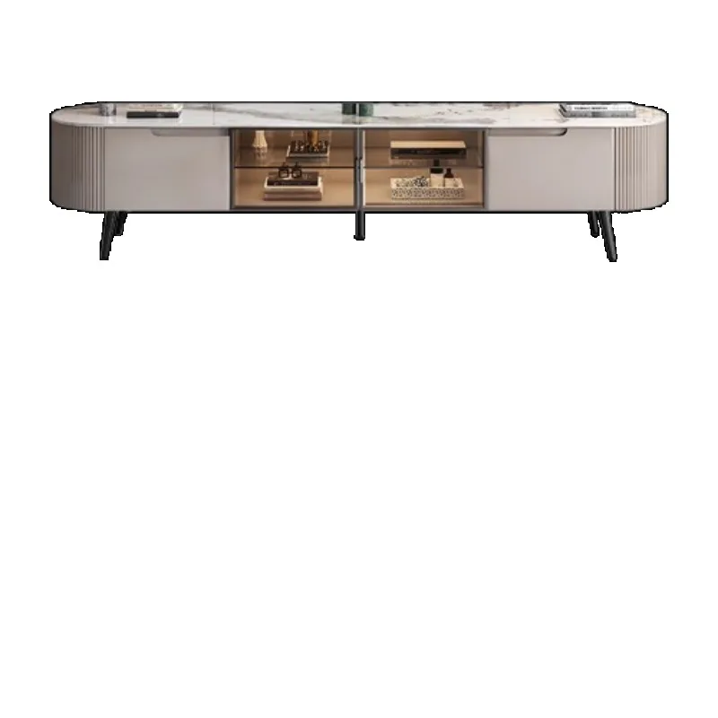 xx-Modern Simple TV Cabinet Living Room Cream Light Luxury Slate TV Stands Round Coffee Solid Wood Apartment Mesa Tv Furniture^