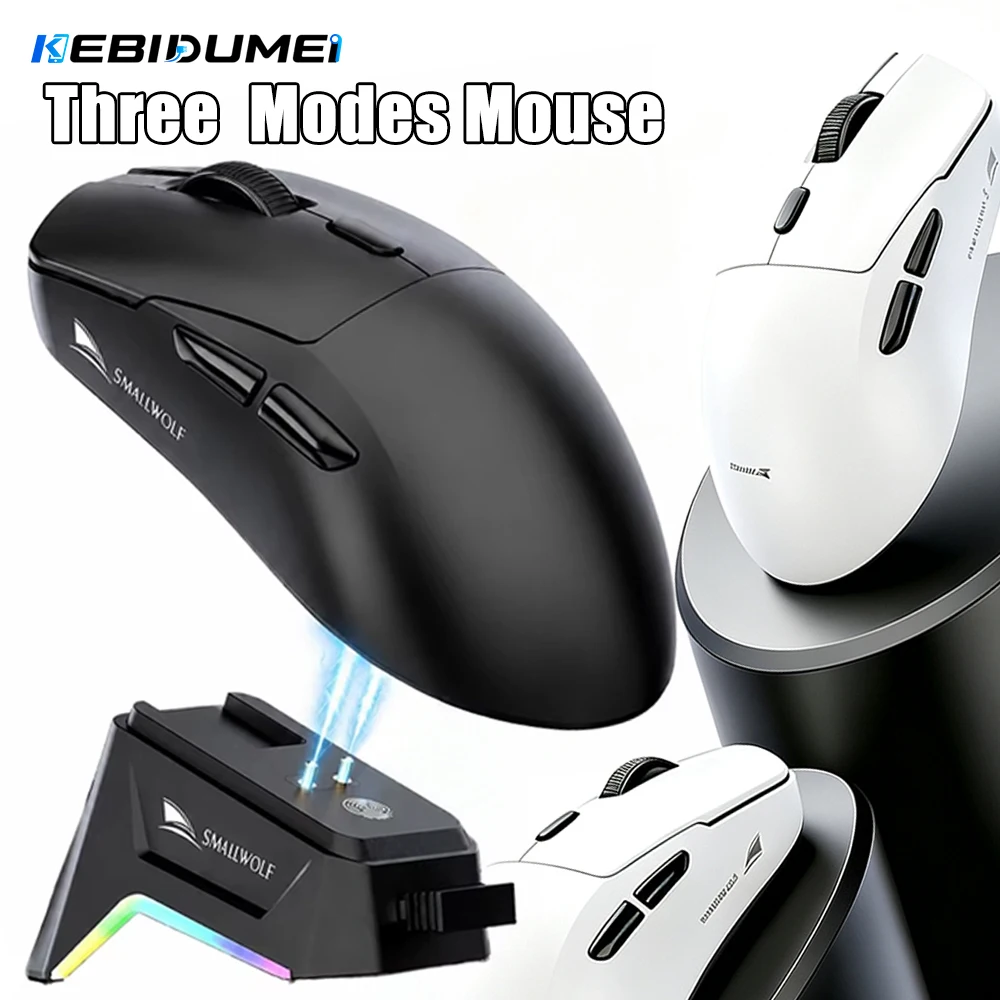 KEBIDUMEI M3 56g Lightweight Wireless Gaming Mouse Tri‑Mode 2.4G Bluetooth Wired 12000DPI E‑Sports Mouse for PC Laptop