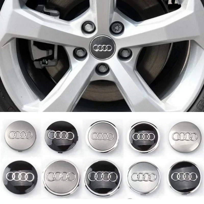 

60/61/68/69/77MM Car Wheel Center Hup Cap Cover for Audi A6L A7 A8 A3 A4 A5 A6 S3 S4 Q3 Q5 Q5L Q7 RS3 RS4 RS5 RS6 TT Accessories