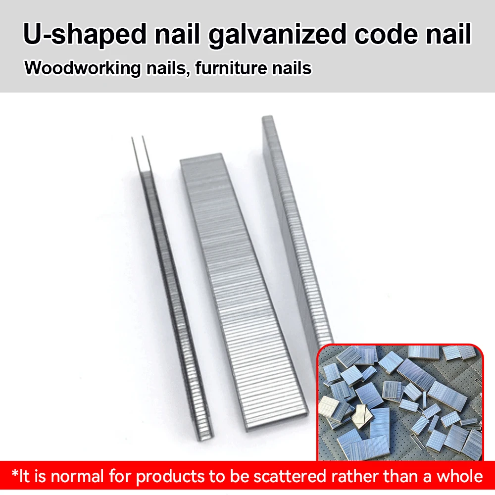 3610Pcs 410J 416J 422J Galvanized U-Shaped Nails Heavy Duty Staples For Electric Stapler Gun Furniture Cabinet Woodworking