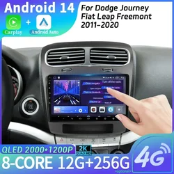 Android 14 For Dodge Journey Fiat Leap Freemont 2011-2020 Car Radio 4G GPS Wireless Bluetooth  Carplay Touch Screen Stereo