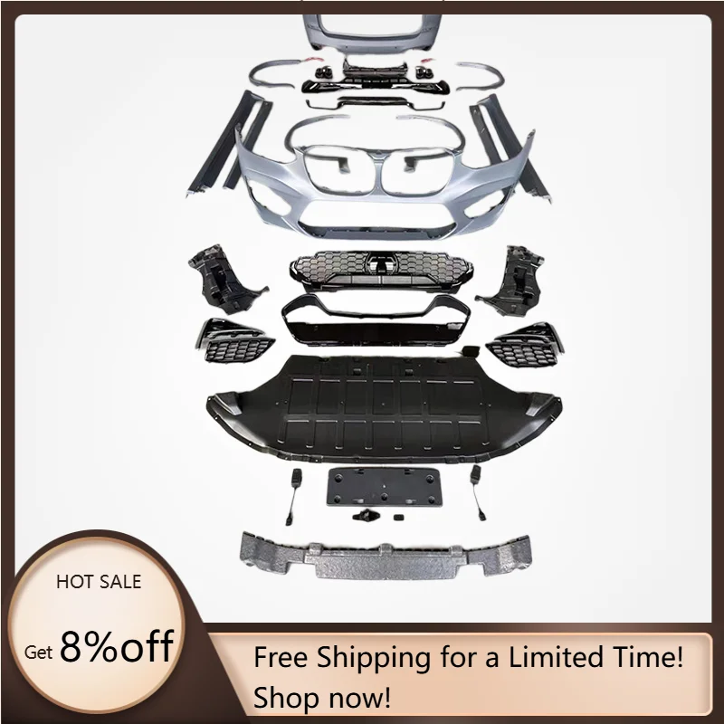 

Body Kit for BMWS X3 G01 G08 Upgrade X3M Style with Front/Rear Bumpers Assembly Full BodyKit Assembly