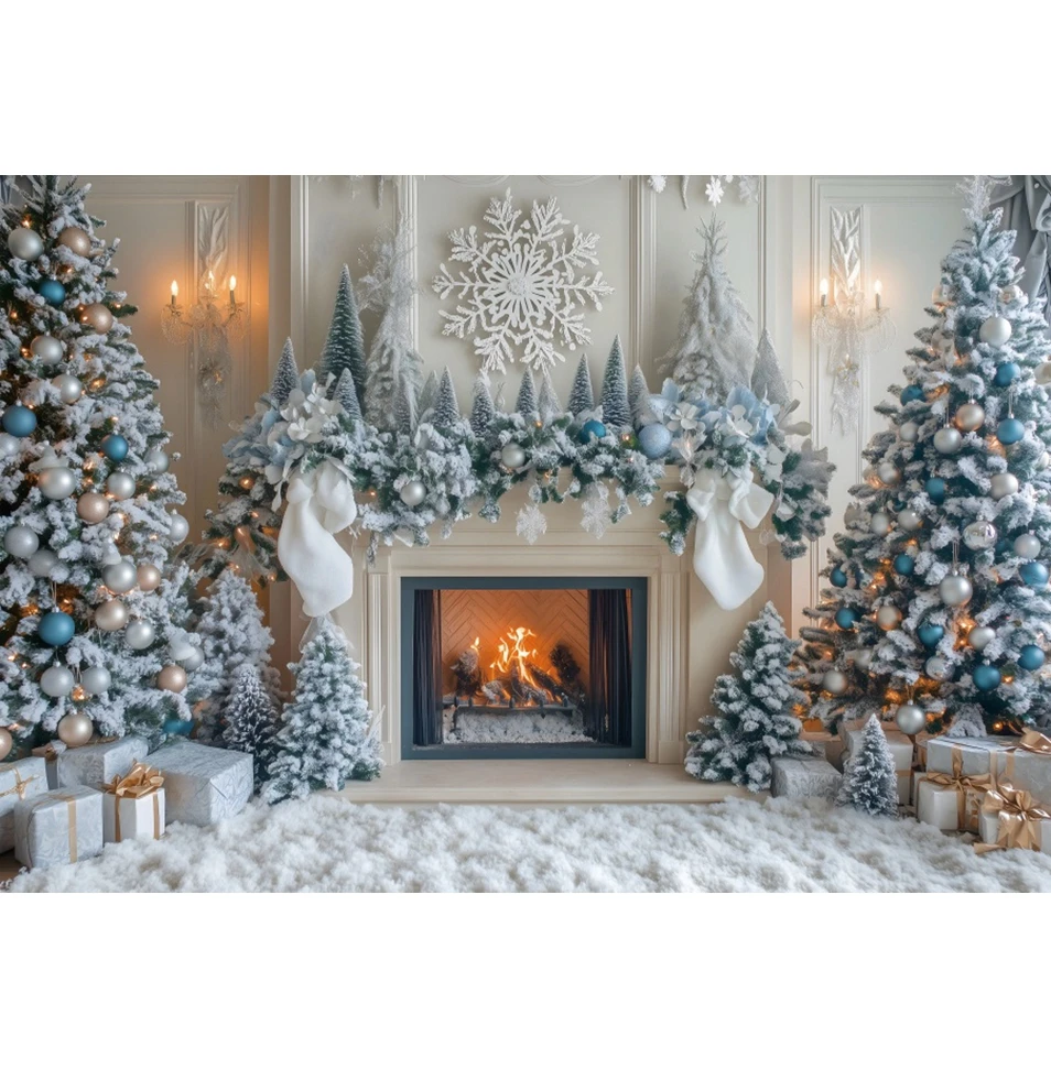 خلفية عيد الميلاد للقصر الأبيض العتيق ، شجرة عيد الميلاد الجدارية ، صورة العائلة ، فوتوبوث ، خلفية الحزب ، هدايا للأطفال