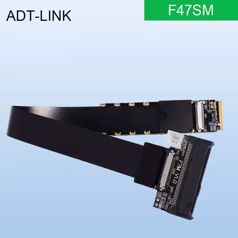 ADT-LINK M. 2 NVMe to U.2/U.3/E1.S/E3.S SSD Adapter Extension Cable PCIe 5.0x4 Supports Gen5 12V Power Supply Extended Cable