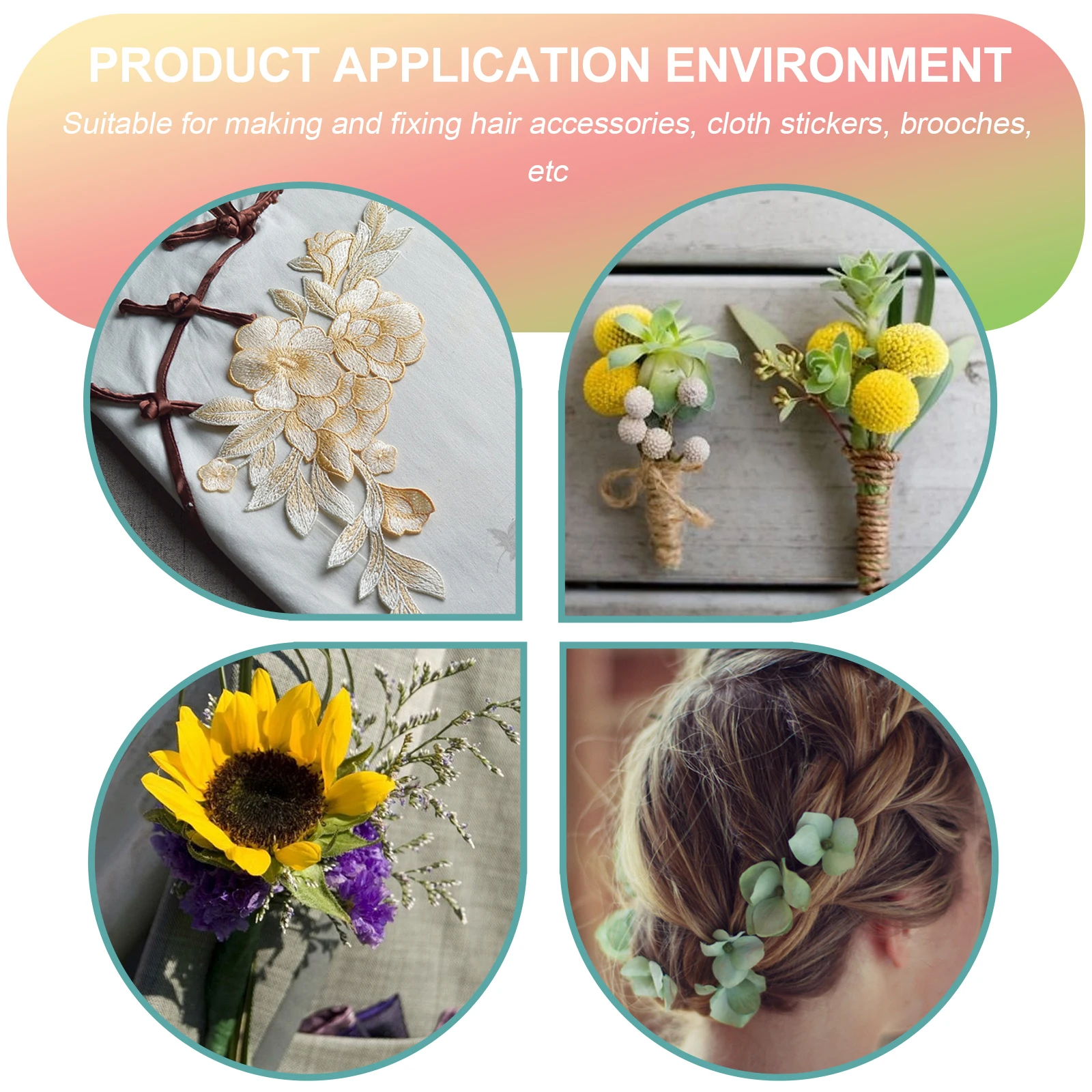 

1000pcs Non-Woven Fabric Round Gaskets Durable Diy Hair Accessories Craft Materials For Brooches Cloth Stickers Headdress Making