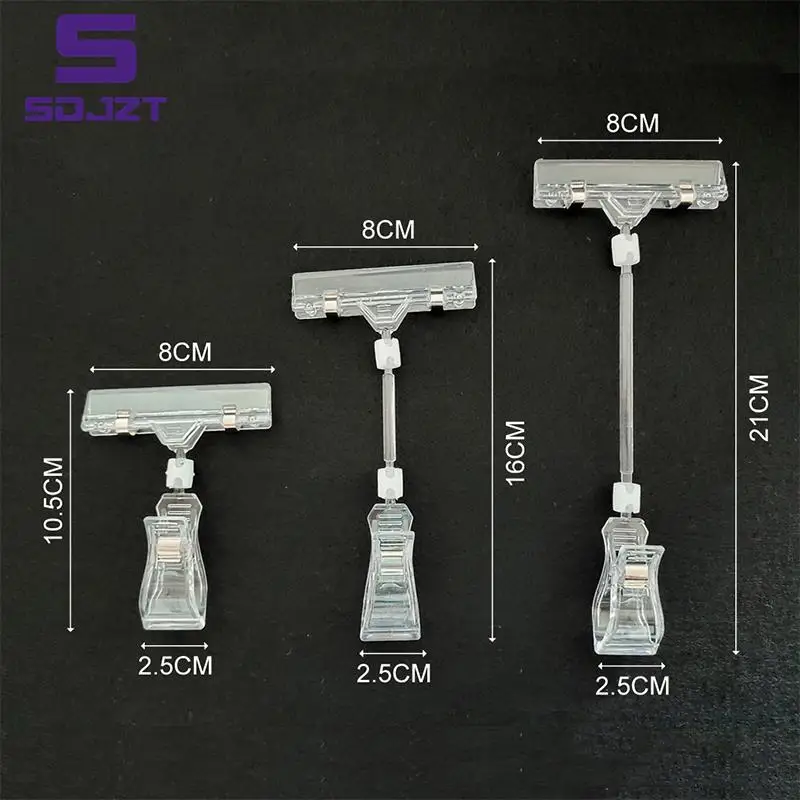 6pcs Sign Price Holder Advertising Display Nick Paper Clips Custom Name Portal Board Label Price Card Tag Stand Stationery