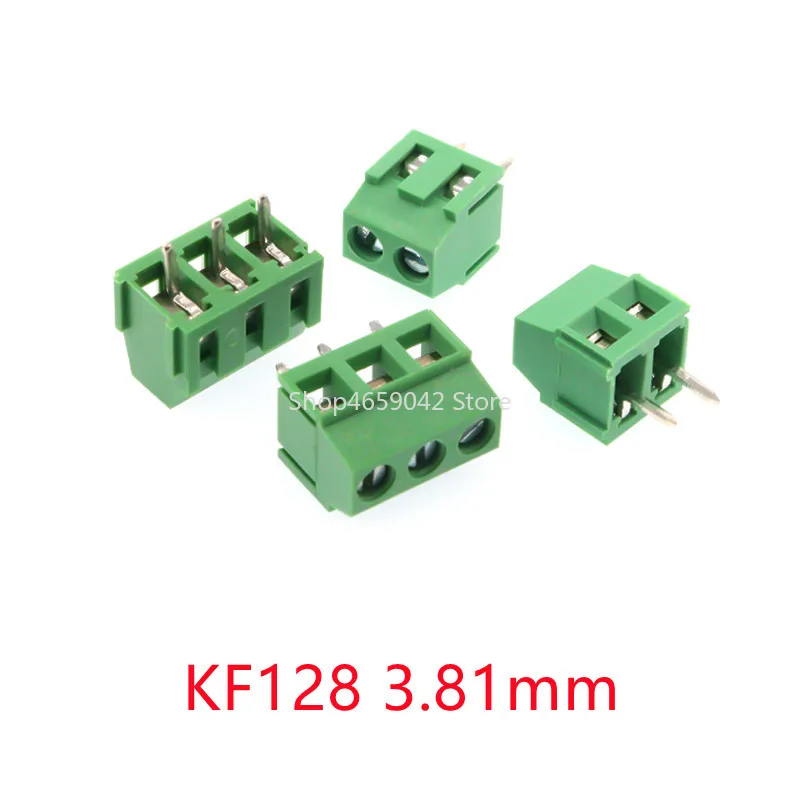 5 قطعة/الوحدة KF128 الملعب 3.81 مللي متر PCB المسمار محطة كتلة KF128-3.81 2P/3P لصق محطات محول يمكن خياطة موصل