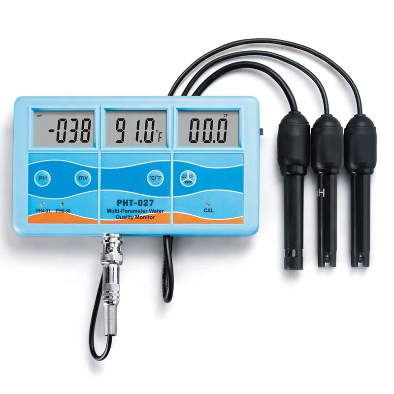 Digital On-line 6 in 1 Multifunction pH/TDS/EC/ORP/CF/TEMP Meter Controller Probe for Swimming Pool Aquiculture