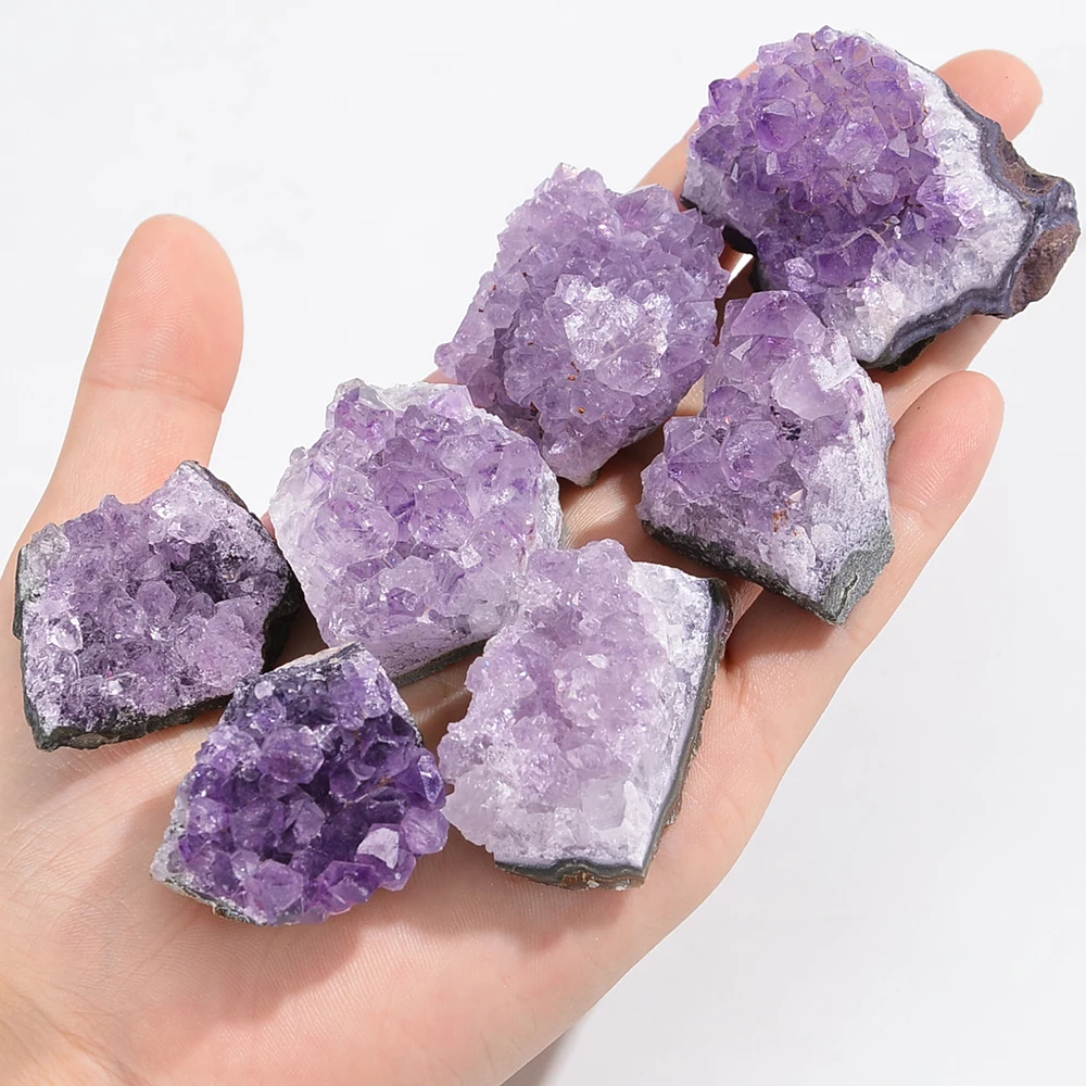 1 قطعة عينة عنقود الجمشت الطبيعي ، تستخدم للديكور المنزلي ، التأمل ، الشفاء ، هدية لهواة جمع الكريستال #4