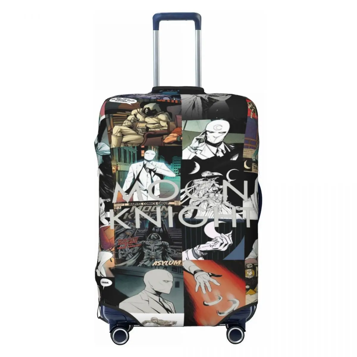 

Custom Moon Knight Seamless Travel Luggage Cover Dust Proof Suitcase Cover Protector Fit 18-32 Inch