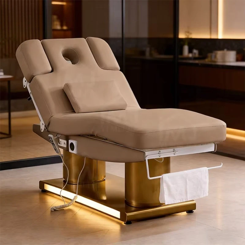 

Электрическая массажная кушетка для салонов красоты, кресло-реклайнер для наращивания ресниц и ухода за лицом, электрическая косметологическая кровать