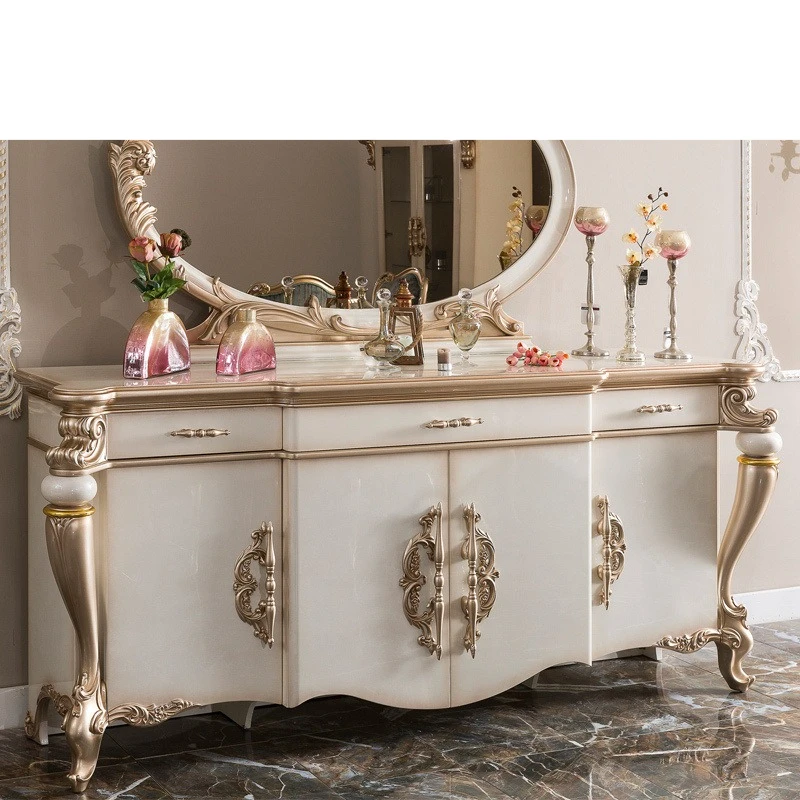 Edge Cabinet Villa French Restaurant Edge Mirror Locker Household Cupboard Decorative Cupboard Edge Cabinet