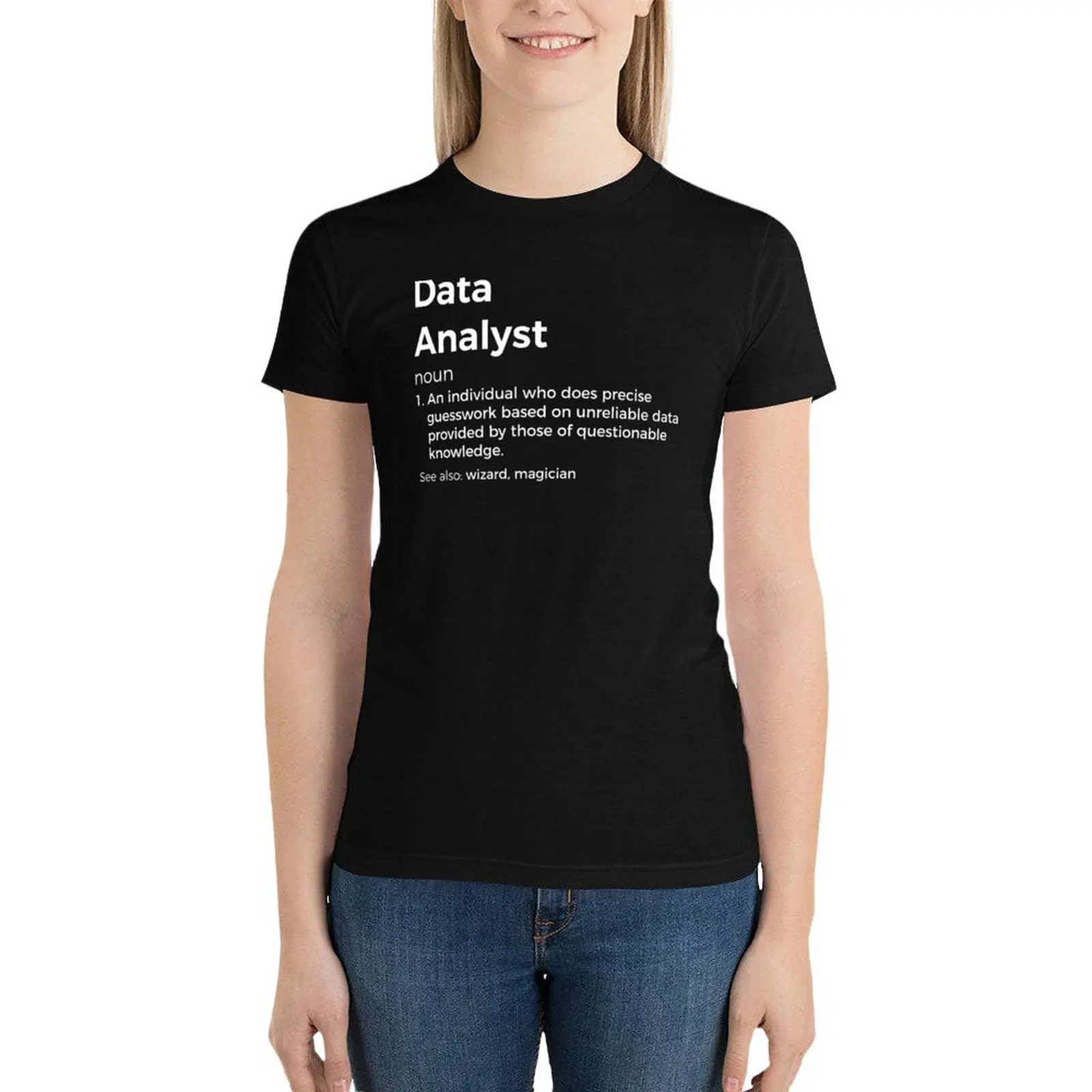 Data Analyst Definition T-Shirt tops oversized cute tops kawaii clothes Womens graphic t shirts