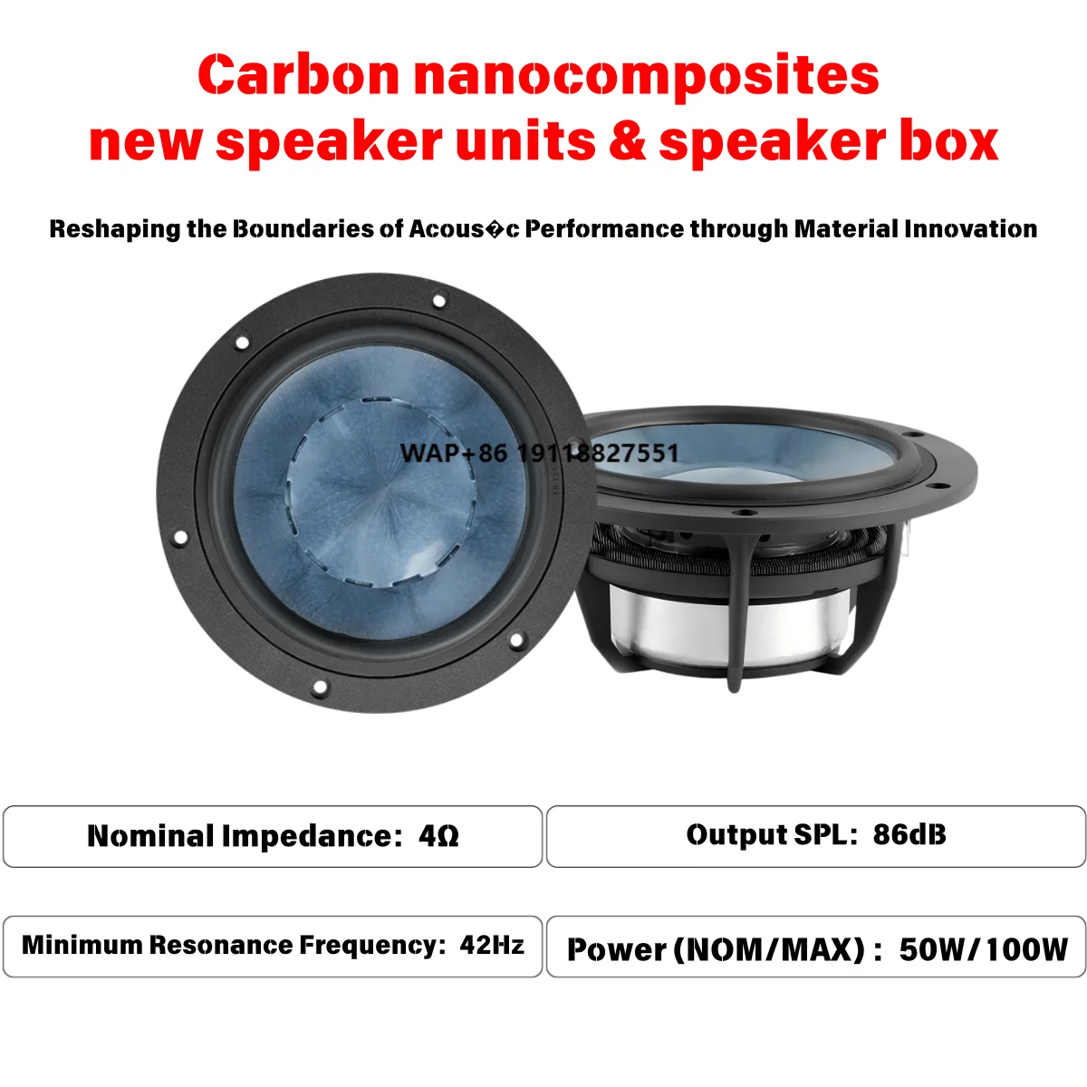 

Xuming Factory Direct Wholesale Universal UNC Subwoofer Car Audio 50w/100w Plastic Upgrade Modified Speaker-175 6.5 Inch