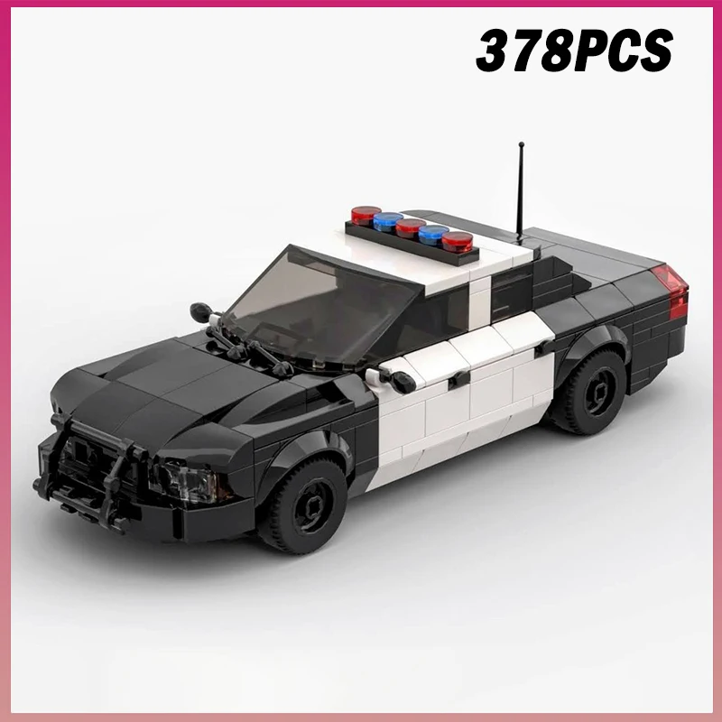 378 قطعة جديد Fordeses التيجان فيكتوريا الشرطة اعتراضية مدينة سيارة نموذج مركبة اللبنات الطوب لعبة الصبي هدايا أعياد ميلاد للأطفال #1