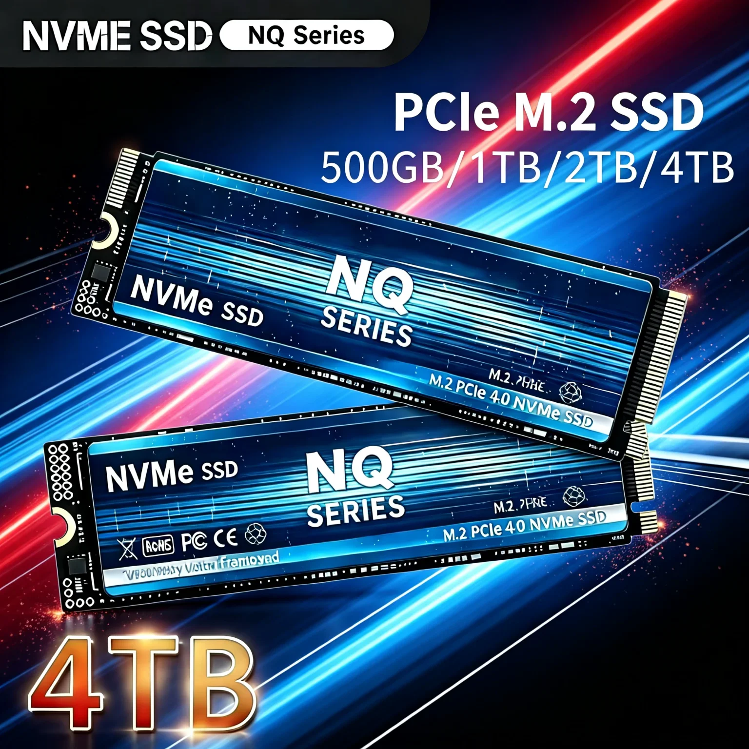 Original NQ New M.2 NVMe PCIe 4.0 SSD High Speed 1/2/4TB Gaming Internal Drive Storage Upgrade For PS5 Laptop Desktop PC