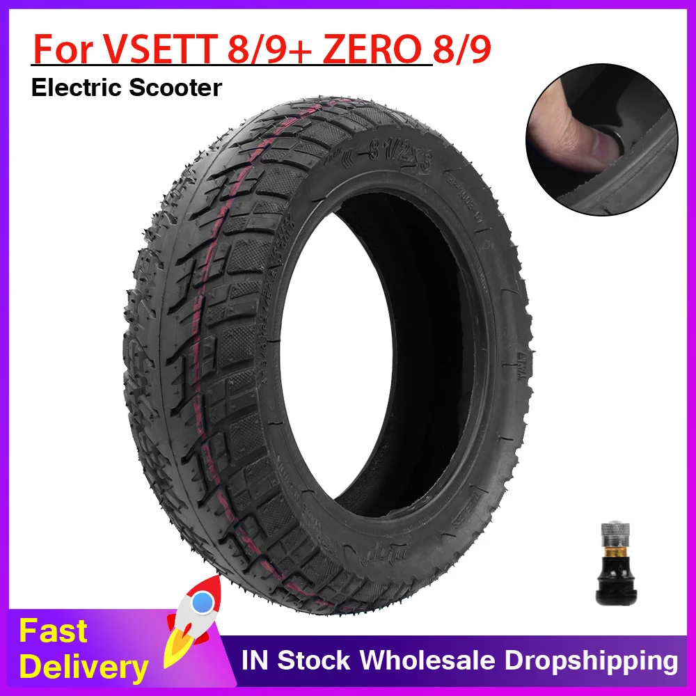 

Self-healing Scooter Off-road Tires 8.5x3.0 Built-in Self-repair Glue Tubeless Tyre for VSETT 8/9+ ZERO 8/9 Kugoo Kirin G2 Pro